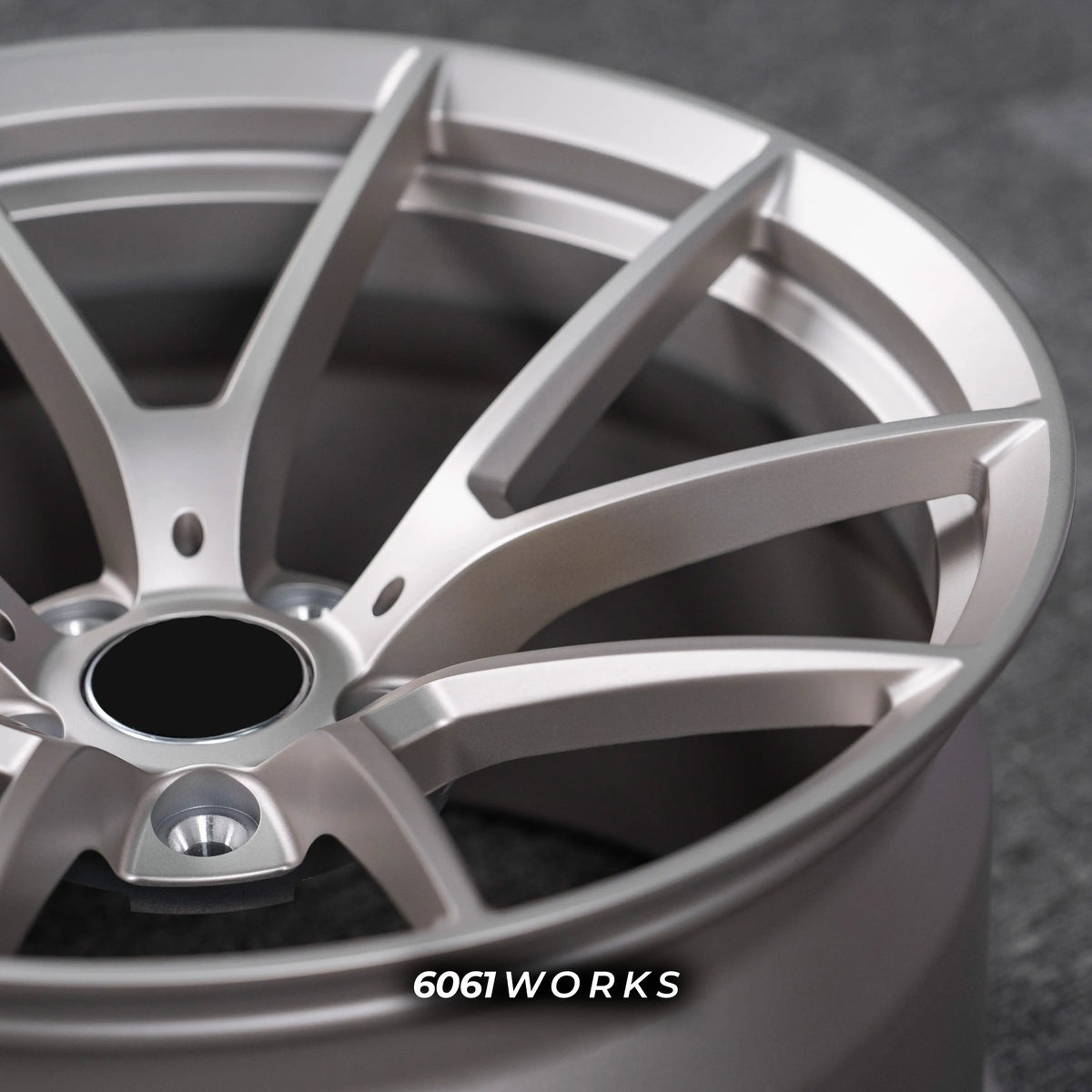 BMW M2 G87 G87 LCI 19 20 inch custom forged wheels | OEM BMW 763M style Satin Gold finish, detailed macro view on satin gold spoke contours and outer rim edge