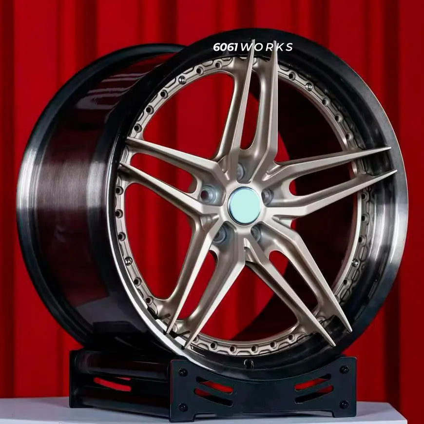 Custom forged wheels for Lamborghini Huracan LP610-4 | 6061works S107SC 2-piece style
