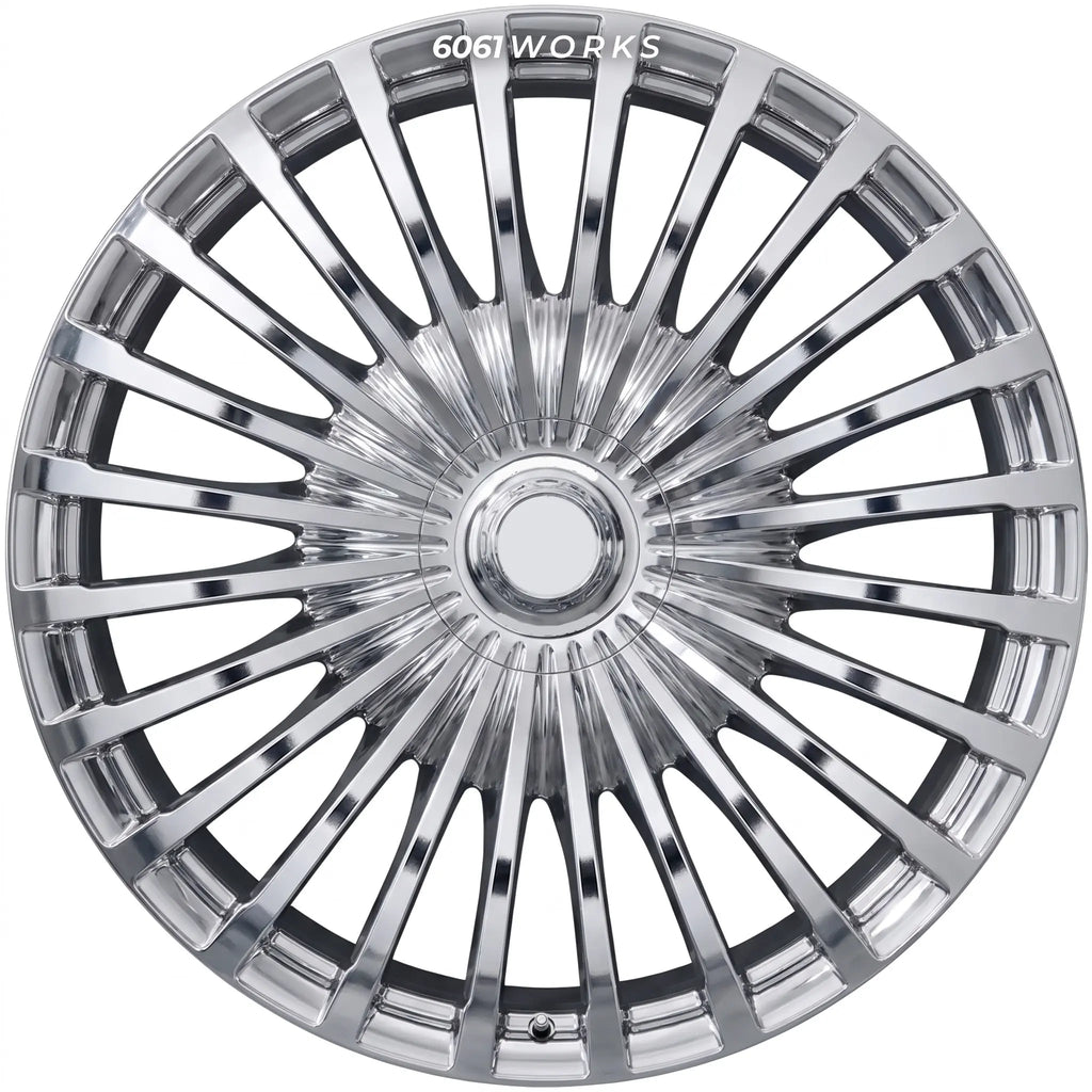 Mercedes-Benz GLS 480 Maybach X167 custom forged wheels | Polished OEM Maybach A1674011600 A1674011700 style