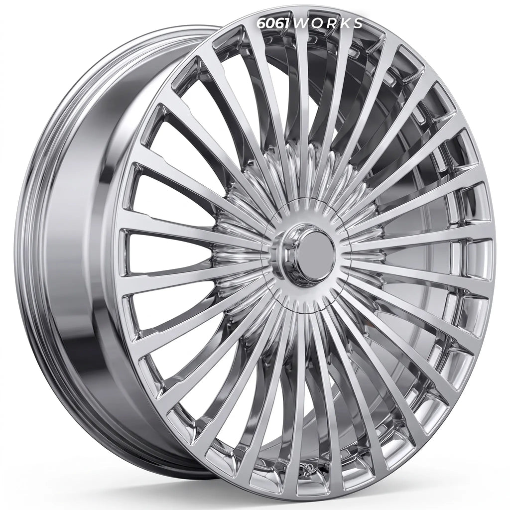 Custom forged wheels for Mercedes-Benz GLS 600 Maybach X167 | 6061works Polished OEM Maybach A1674011600 A1674011700 style