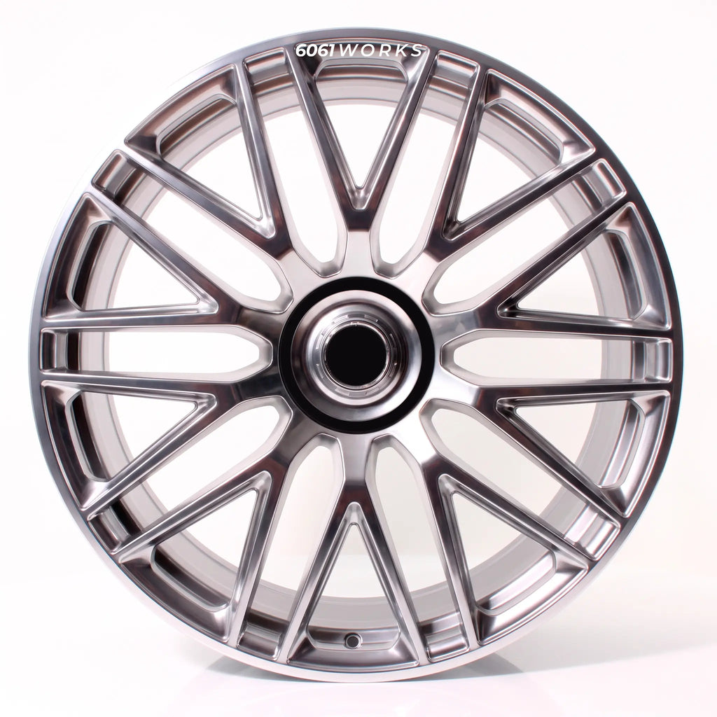 Mercedes-Benz SL 43 AMG R232 custom forged wheels | OEM AMG 10 twin spoke style