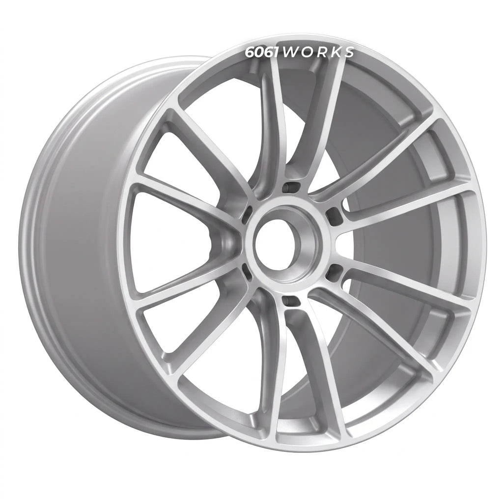 Custom forged wheels for Porsche 911 992.2 Turbo S T-Hybrid | 6061works Forgeline SS1R design