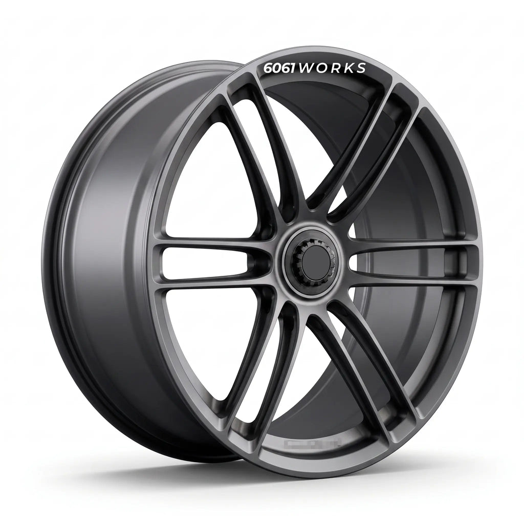 Custom forged wheels for Porsche 911 992.2 Turbo S T-Hybrid | 6061works 992.2 Manthey style