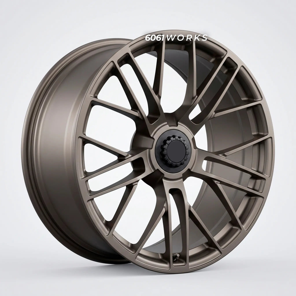 Custom forged wheels for Porsche 911 992.2 Turbo S T-Hybrid | 6061works 992.2 Turbo S style