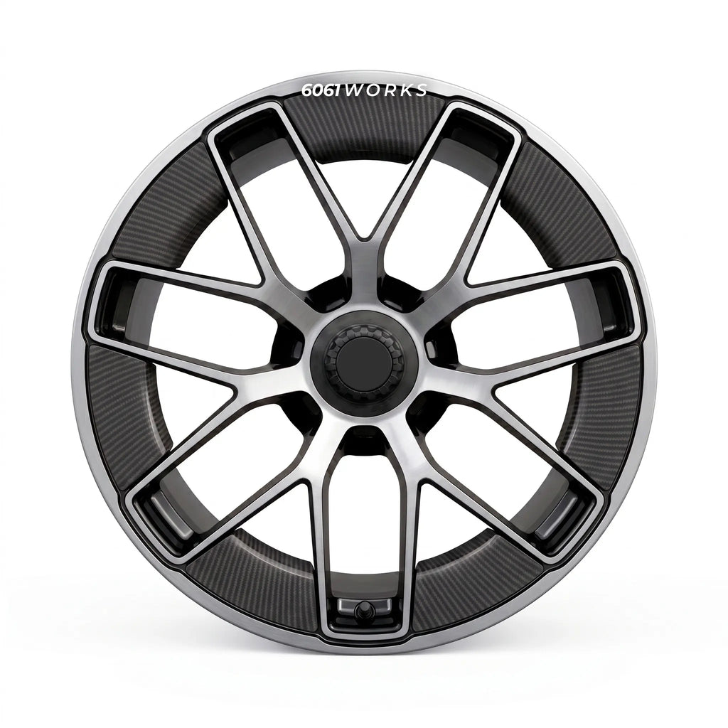 Custom forged wheels for Porsche 911 992.2 Turbo S T-Hybrid | 6061works Exclusive Design style
