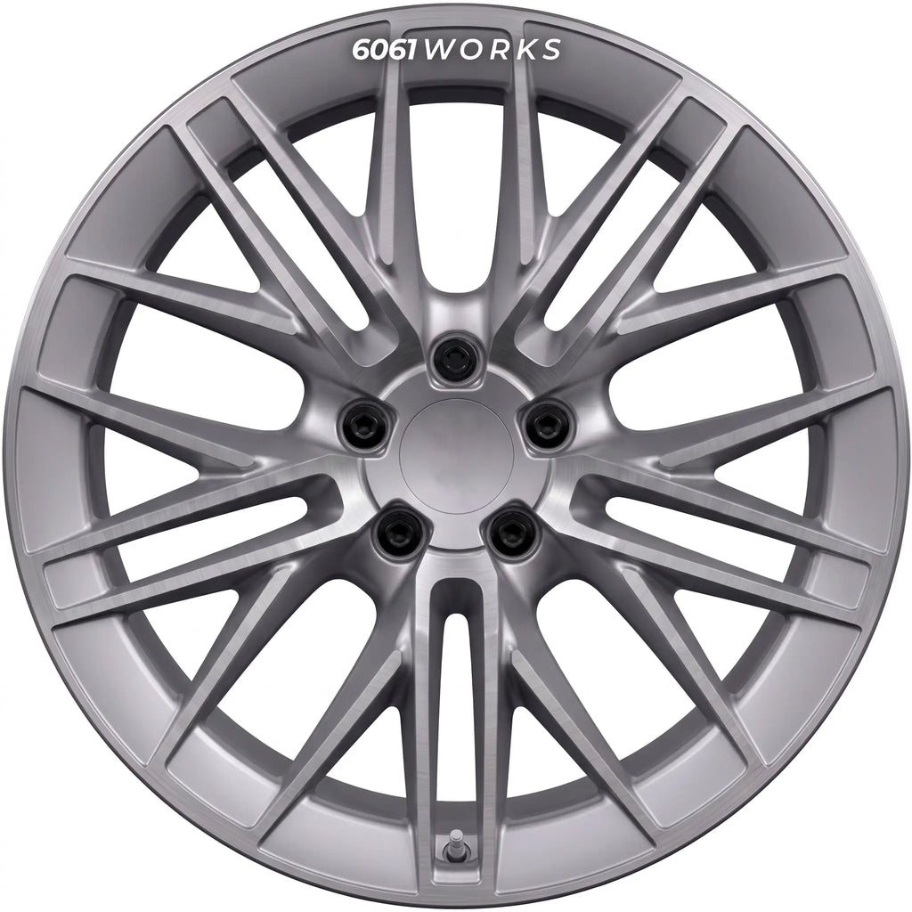 Custom forged wheels for Porsche Cayenne EV | 6061works SportTechno style