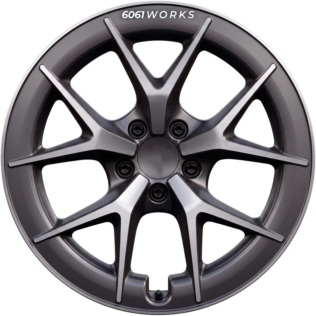 Custom forged wheels for 2026 Porsche Cayenne S Coupé Electric | 6061works RS Spyder Design style