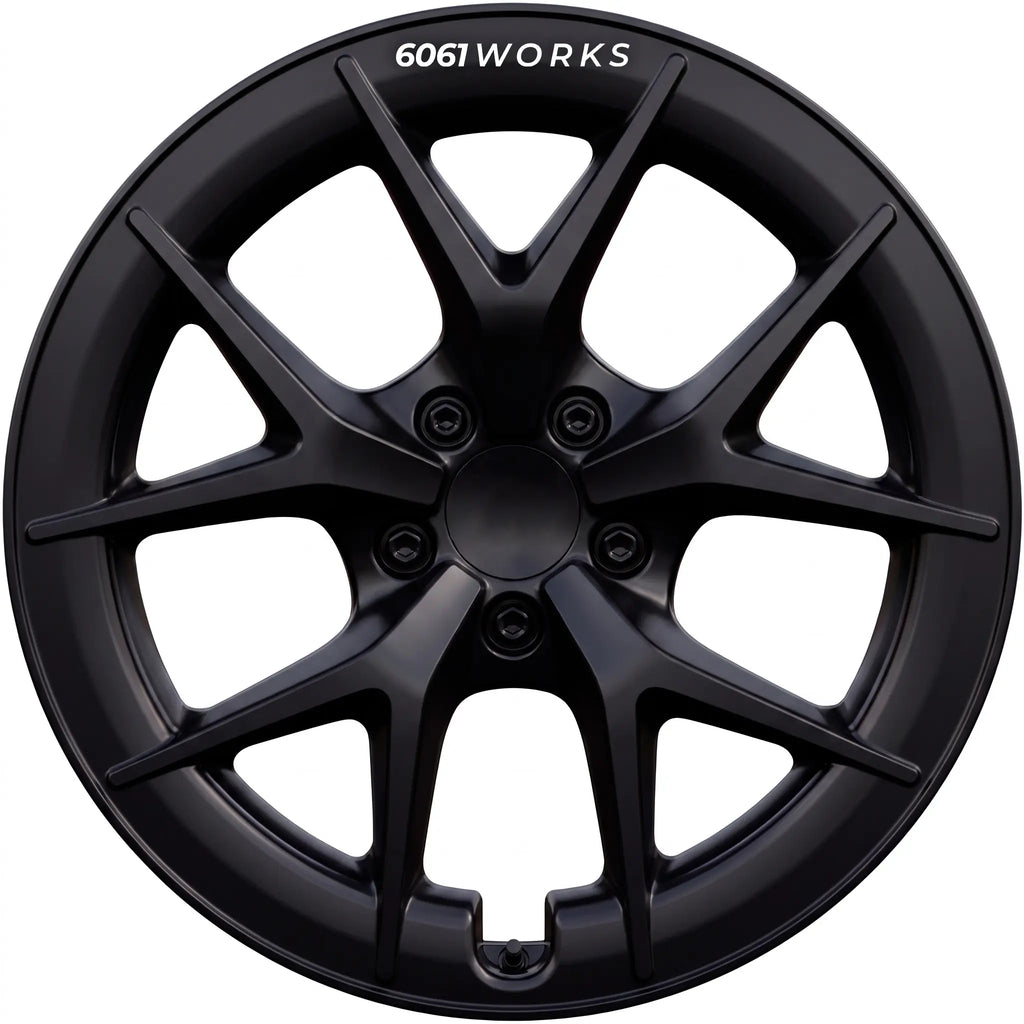 Custom forged wheels for 2026 Porsche Cayenne Turbo Coupé Electric | 6061works RS Spyder Design style